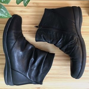 Buttery soft black leather ankle boots EU38
